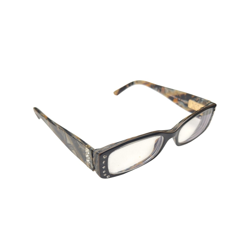 Vintage Y2K Dolce & Gabbana Marbled Tortoise Eyeglasses Rhinestone DG Logo KC